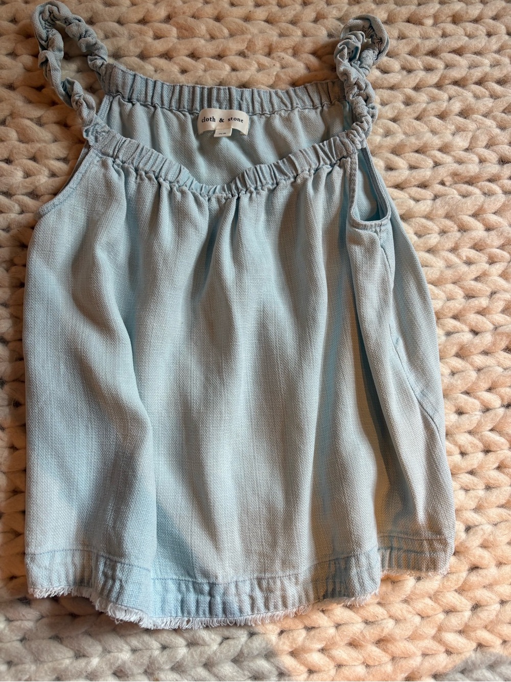 Light Blue Sleeveless Top - Beautiful Fabric